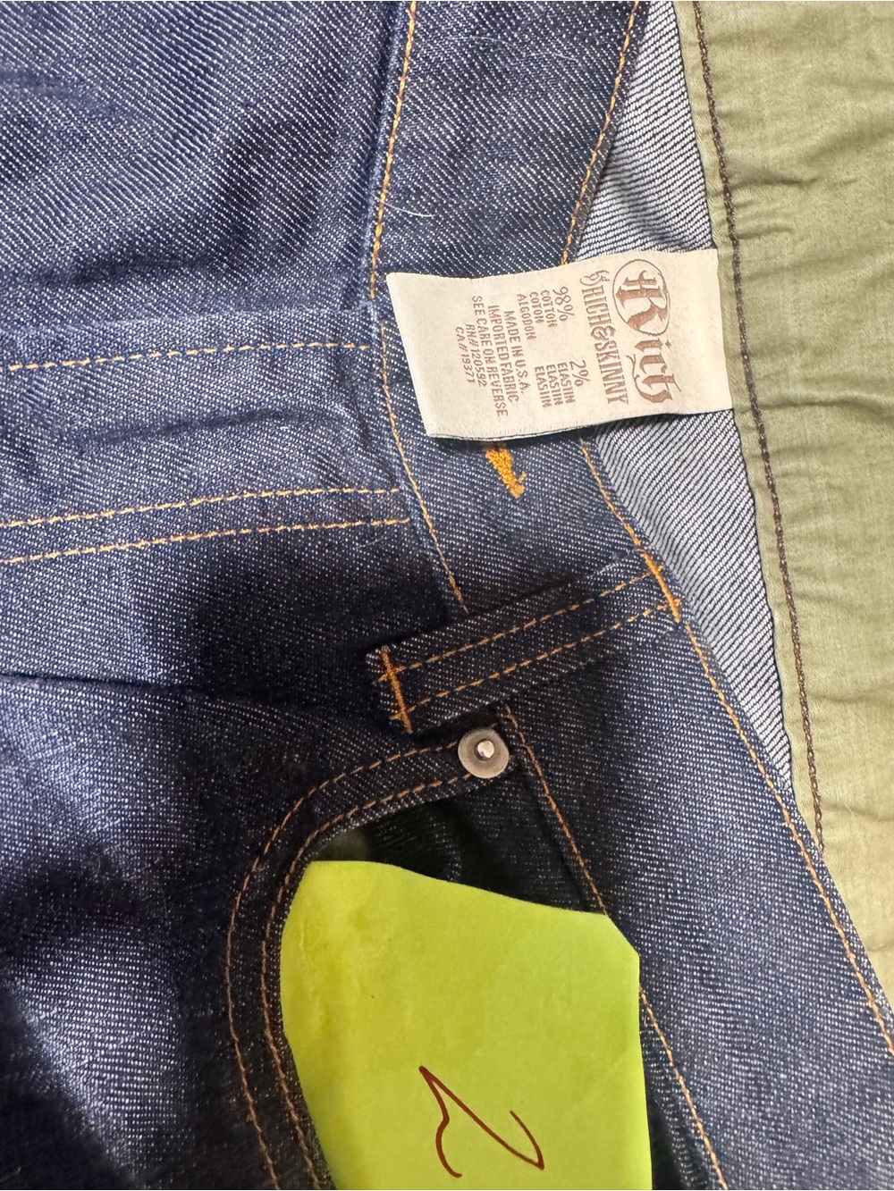 True Religion Men's Indigo Blue Straight Jeans with Contrast Stitching